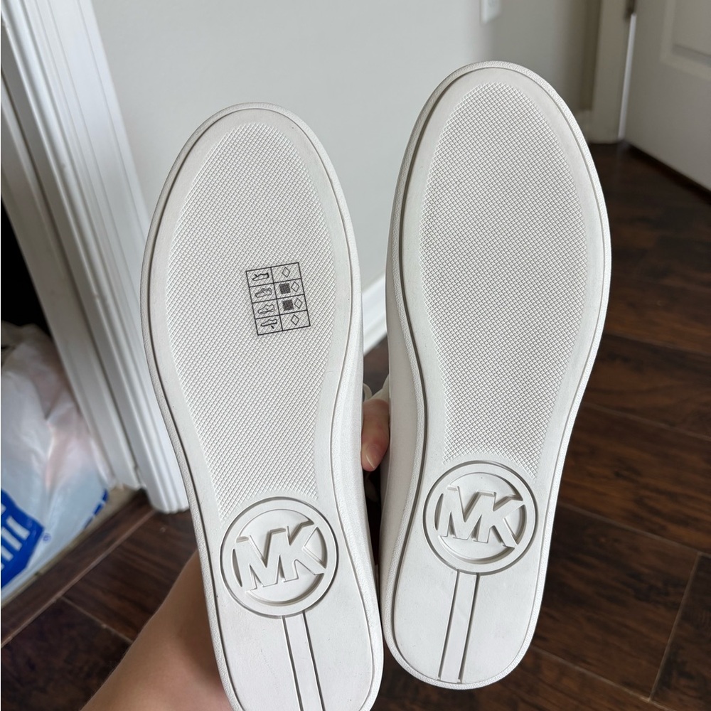 Michael Kors Butterfly White and Gold Sneakers - Picture 4 of 5